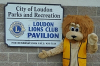 Leo the Lion visits Loudon Lions Clubhouse 4-14