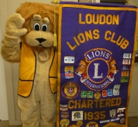 Leo the Lion visits Loudon Lions Clubhouse 4-14 